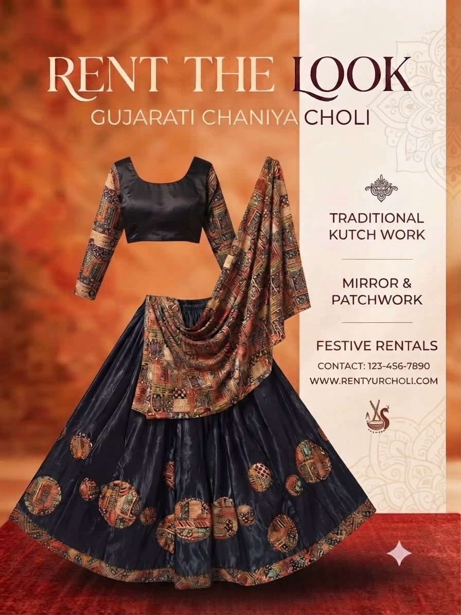 Sample 12, traditional Gujarati Chaniya Choli from Rent The Look
